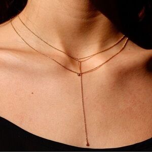 ANTHROPOLOGIE / TAI Simple CZ Layered Necklace
